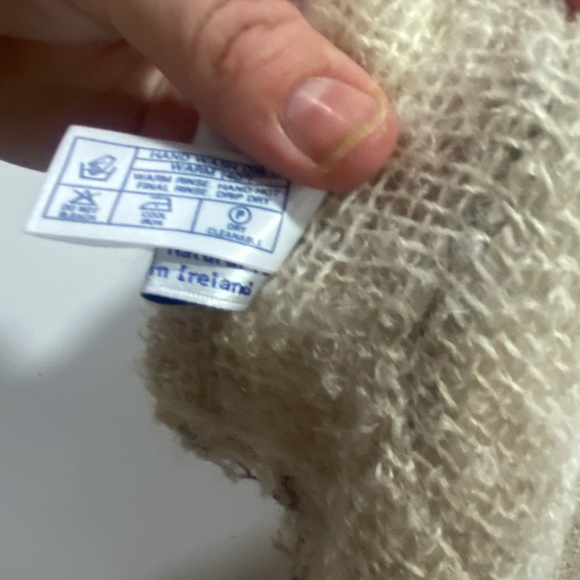Doneyal Design Handcrafted Natural Fabrics Tan Plaid Mohair Wool Scarf Shawl - Picture 11 of 12